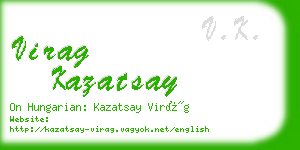 virag kazatsay business card